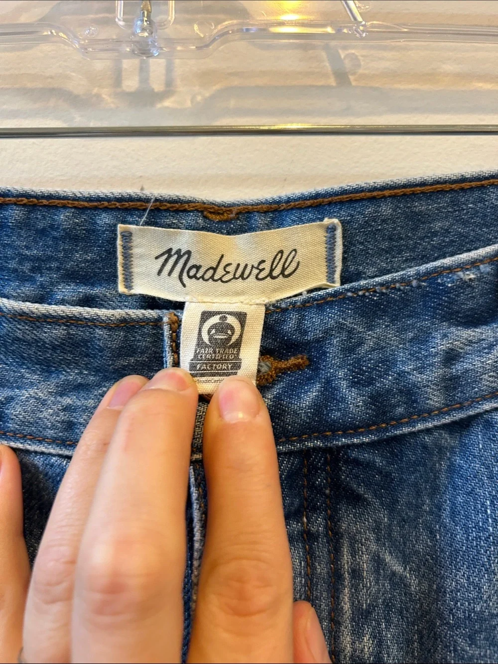 Madewell Mid-tone Long Denim Shorts Cutoffs